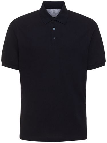 Cotton Piquet Polo - BRUNELLO CUCINELLI - Modalova