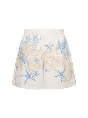 Shorts Aus Baumwolle „coral“ - VERSACE - Modalova