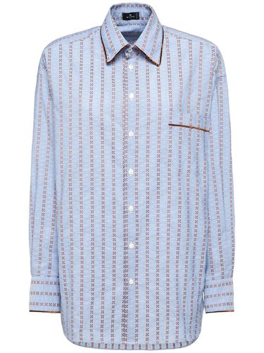 Camisa De Popelina De Algodón A Rayas - ETRO - Modalova