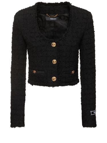 Chaqueta De Tweed - VERSACE - Modalova