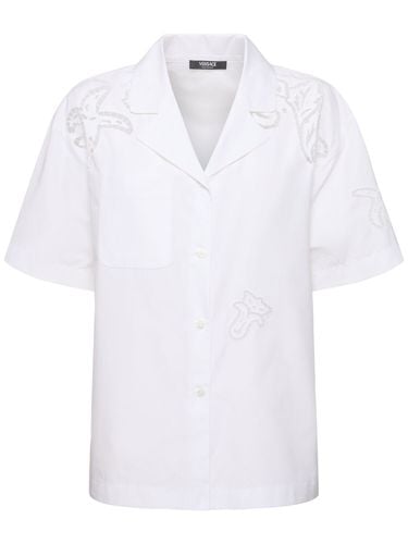 Baroque Print Poplin Shirt - VERSACE - Modalova