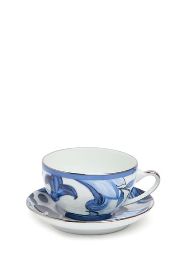 Tazza E Piattino Da Tè Mediterraneo - DOLCE & GABBANA - Modalova