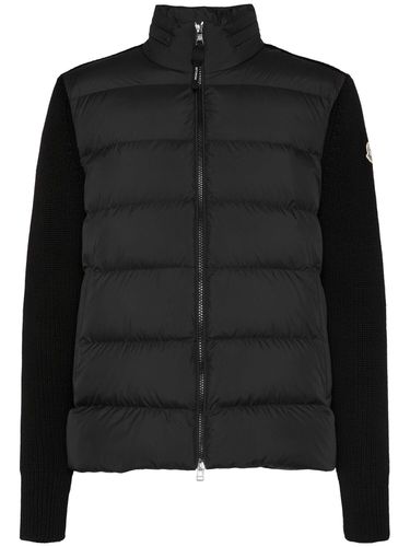 Daunencardigan Aus Schurwolle - MONCLER - Modalova