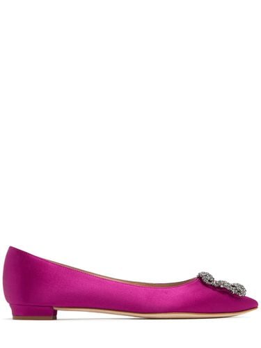 Mm Hangisi Silk Satin Flats - MANOLO BLAHNIK - Modalova