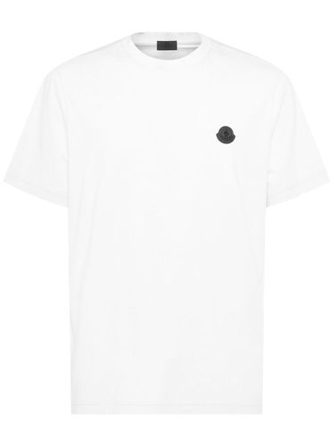 T-shirt In Cotone Leggero Con Patch Logo - MONCLER - Modalova