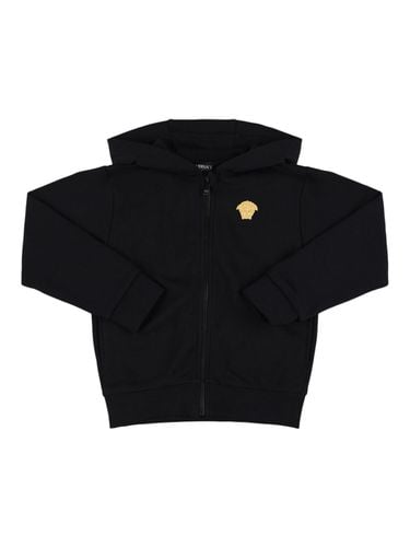 Sudadera De Algodón Con Cremallera - VERSACE - Modalova