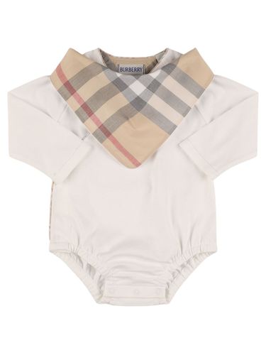 Pelele De Algodón Jersey Con Babero - BURBERRY - Modalova