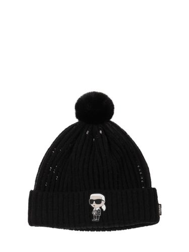 Gorro De Punto De Techno Con Orejas - KARL LAGERFELD - Modalova