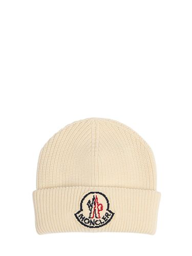 Gorro Beanie De Lana Con Logo - MONCLER - Modalova