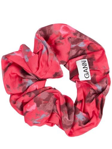 Printed Satin Scrunchie - GANNI - Modalova