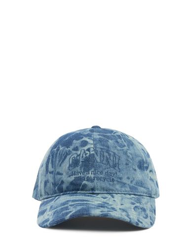 Gorra De Baseball De Denim Reciclado - GANNI - Modalova