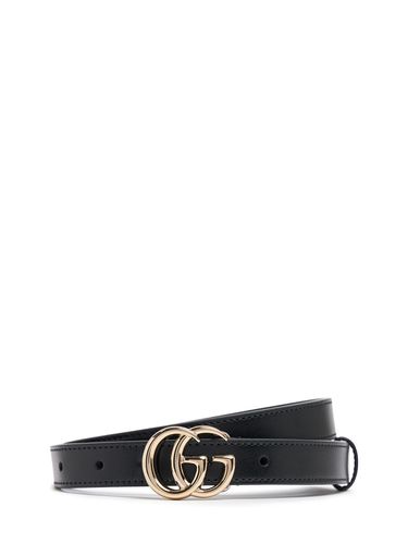 Mm Gg Marmont Leather Belt - GUCCI - Modalova