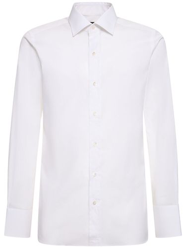 Camicia Slim Fit In Popeline Di Cotone - TOM FORD - Modalova