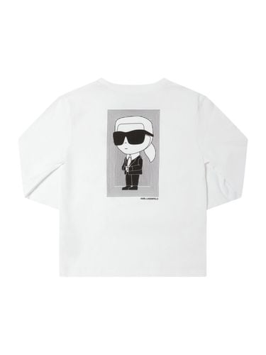 Camiseta De Jersey Con Manga Larga - KARL LAGERFELD - Modalova