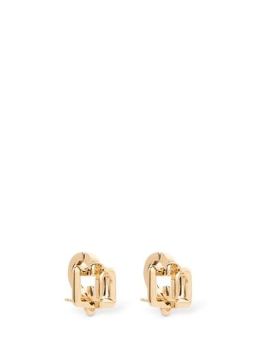 Square Metal Stud Earrings - JIMMY CHOO - Modalova