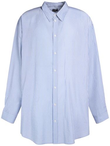 Striped Fluid Poplin Shirt - BALENCIAGA - Modalova