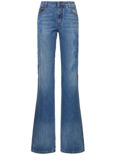 Jeans De Denim Con Bordado - ERMANNO SCERVINO - Modalova