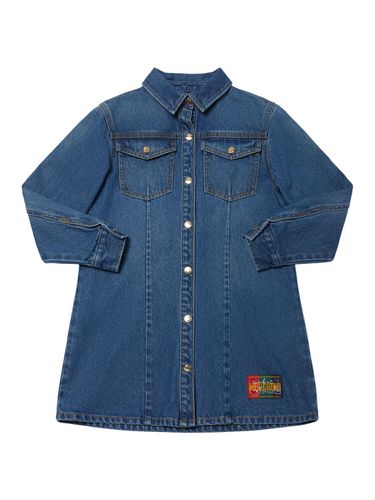 Vestido Camisero De Denim - MOSCHINO - Modalova