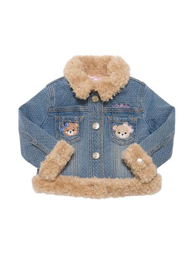 Chaqueta De Denim Y Teddy - MONNALISA - Modalova