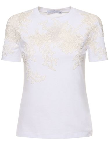 Embroidered Jersey T-shirt - ERMANNO SCERVINO - Modalova