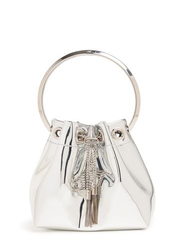 Bolso Bon Bon De Piel Metalizada Con Asa - JIMMY CHOO - Modalova