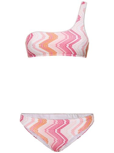 Lurex Printed One Shoulder Bikini Set - MISSONI - Modalova