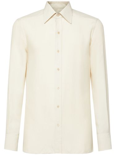 Camicia In Twill Di Misto Seta - TOM FORD - Modalova