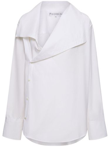 Camicia In Popeline Di Cotone Con Collo Oversize - JW ANDERSON - Modalova