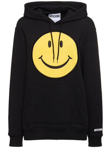 Printed Cotton Hoodie - MOSCHINO - Modalova