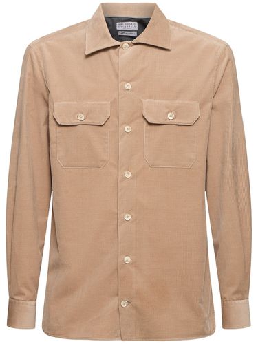 Camisa De Pana De Algodón - BRUNELLO CUCINELLI - Modalova