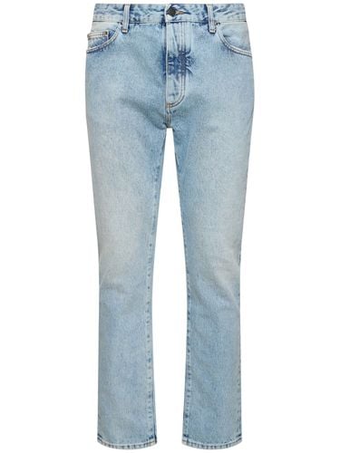 Cm Logo Print Cotton Denim Jeans - PALM ANGELS - Modalova