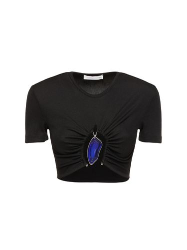 Gerafftes Crop-top „moodstone“ - CHRISTOPHER ESBER - Modalova