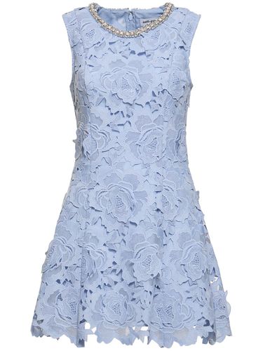 Flower Lace Mini Dress - SELF-PORTRAIT - Modalova