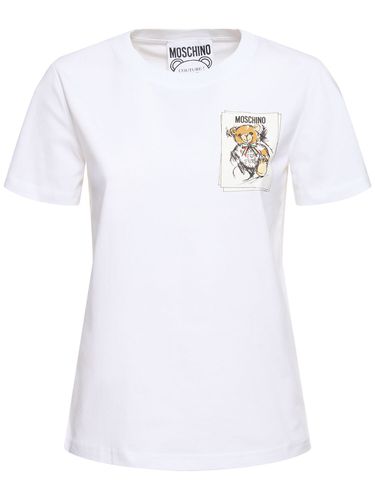 Camiseta De Algodón Jersey - MOSCHINO - Modalova