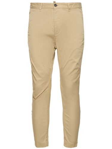 Pantaloni Dritti In Cotone - DSQUARED2 - Modalova