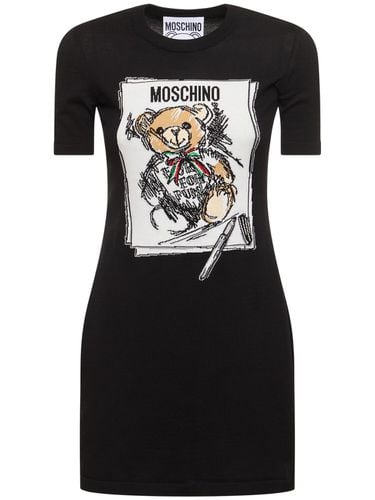 Minikleid Aus Baumwollstrick - MOSCHINO - Modalova