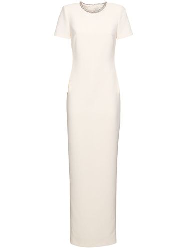 Short Sleeve Crepe Long Dress - ROLAND MOURET - Modalova