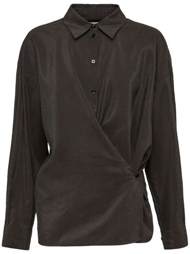 Camisa De Seda Con Cuello Recto - LEMAIRE - Modalova