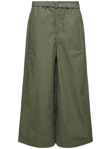 Rip Stop Cotton Blend Wide Pants - SACAI - Modalova