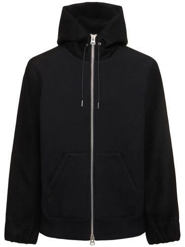 Cotton Blend Zip Hoodie - SACAI - Modalova