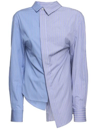 Asymmetric Cotton Poplin Shirt - SACAI - Modalova