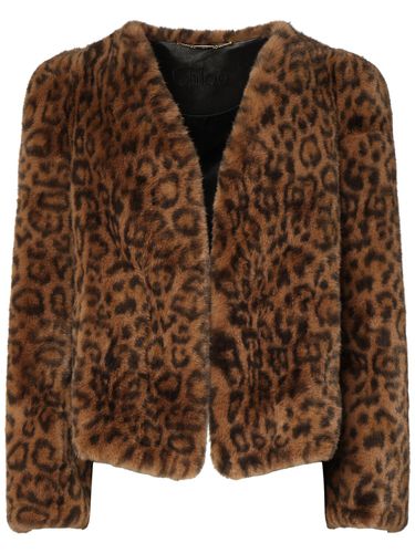 Jacke Aus Plüsch Mit Leopardendruck - CHLOÉ - Modalova