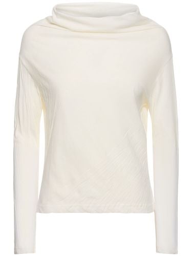 Twist Jersey Off Neck Long Sleeve Top - YOHJI YAMAMOTO - Modalova