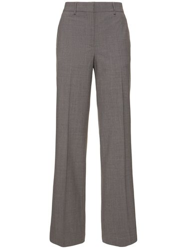 Wool Blend Tailored Flared Pants - MSGM - Modalova