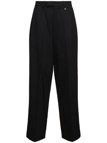 Stretch Wool Wide Pants - GIUSEPPE DI MORABITO - Modalova