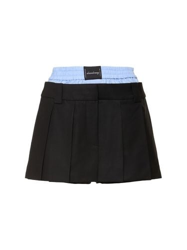 Miniskort Mit Plissees Und Boxershorts - ALEXANDER WANG - Modalova