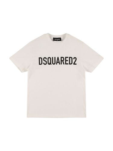 Camiseta De Jersey De Algodón Estampada - DSQUARED2 - Modalova