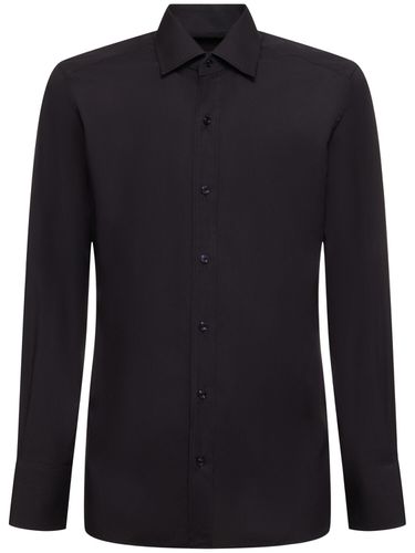 Camicia Slim Fit In Popeline Di Cotone - TOM FORD - Modalova