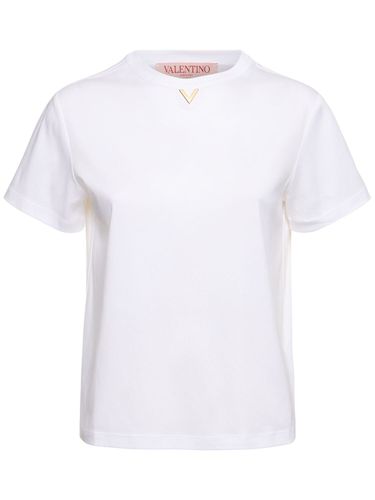 T-shirt In Jersey Con Logo - VALENTINO - Modalova