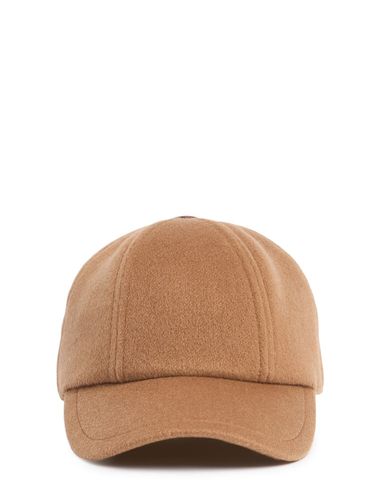 Cappello Da Baseball Obliqua In Cashmere - MAX MARA - Modalova